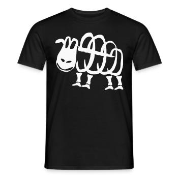 Sheep Skeleton - Männer T-Shirt - Schwarz - Vorne - AI Model Male 178 light (178cm)