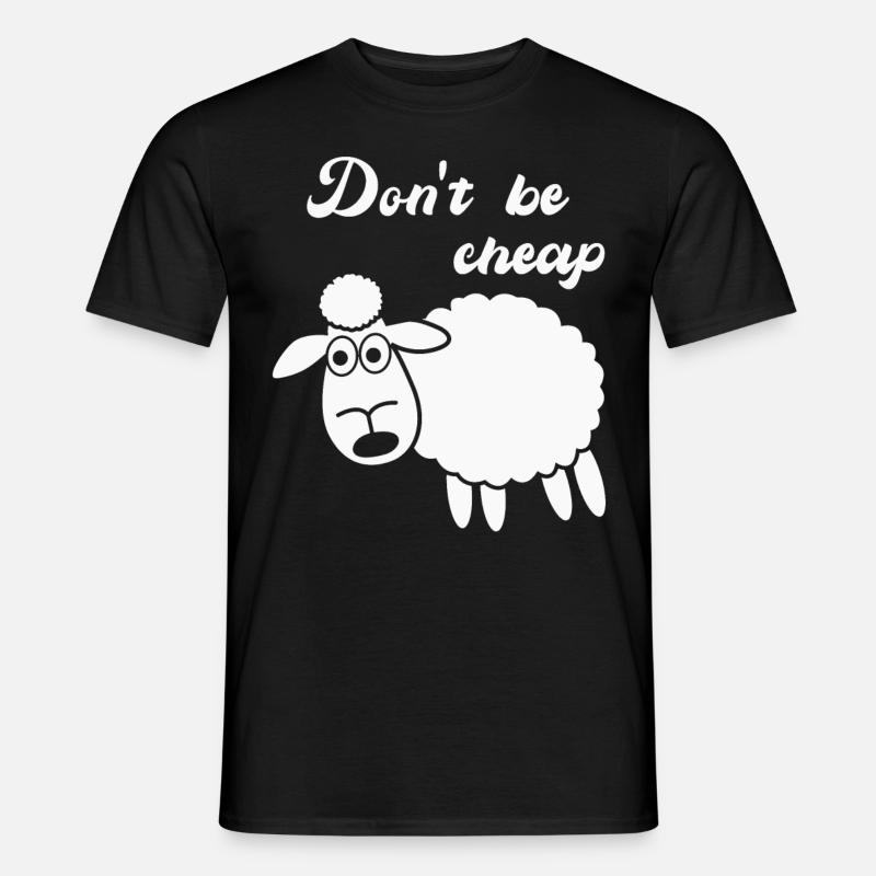 Sheep Shepherd Cheap - Männer T-Shirt - Schwarz