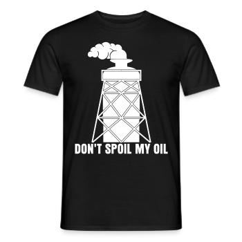Oil Joke Mechanic Car Gasoline Workshop - Men's T-Shirt - black - Front - AI Model Male 178 light (178cm)