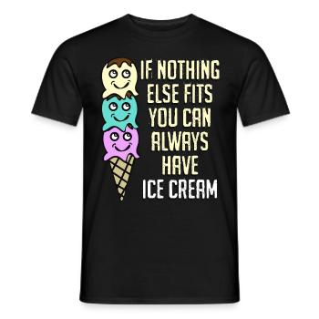 Eat more Ice Cream - Männer T-Shirt - Schwarz - Vorne - AI Model Male 178 light (178cm)
