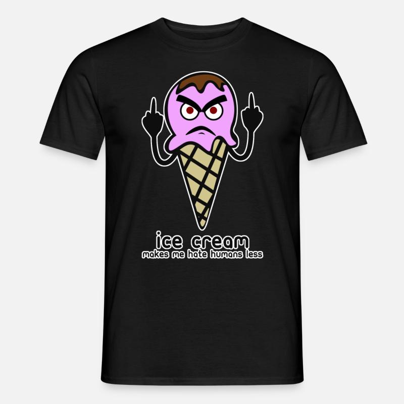 Ice Cream Grumpy Icecream - Männer T-Shirt - Schwarz