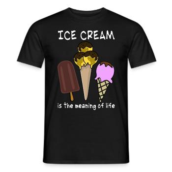 Icecream Ice Cream - Men's T-Shirt - black - Front - AI Model Male 178 light (178cm)
