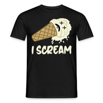 Icecream Screaming Ice Cream - Männer T-Shirt - Schwarz - Vorne - AI Model Male 178 light (178cm)