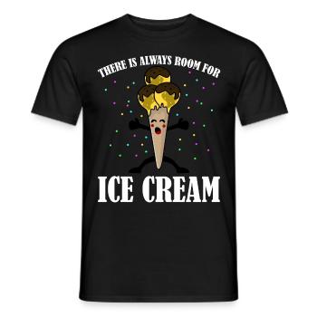 Icecream Joke Ice Cream - Männer T-Shirt - Schwarz - Vorne - AI Model Male 178 light (178cm)