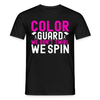 Drapeau agitant la fanfare garde de couleur - T-shirt homme - noir - Devant - AI Model Male 178 light (178cm)