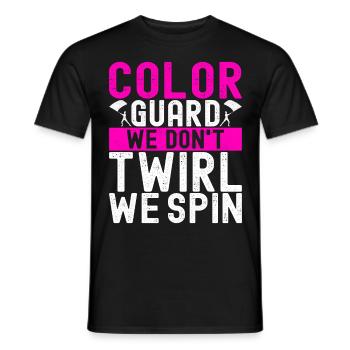 Drapeau agitant la fanfare garde de couleur - T-shirt homme - noir - Devant - AI Model Male 178 light (178cm)