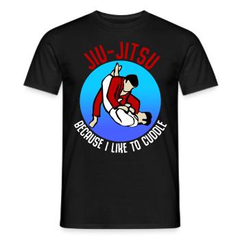 Jiu-Jitsu BJJ Brazilian Ju-Jitsu - Men's T-Shirt - black - Front - AI Model Male 178 light (178cm)