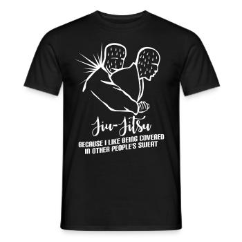 Ju-Jitsu Brasilian Jiu-Jitsu Joke BJJ - Men's T-Shirt - black - Front - AI Model Male 178 light (178cm)