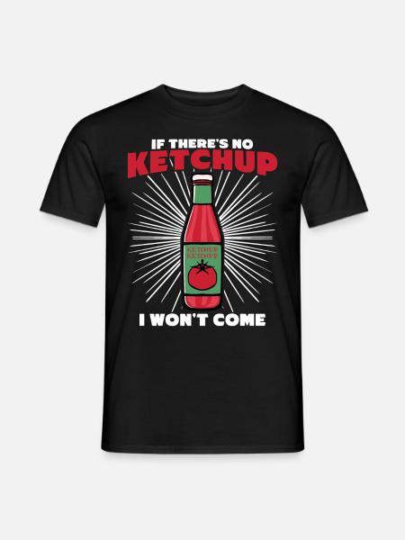 Tomato Ketchup with Tomatos - Männer T-Shirt - Schwarz
