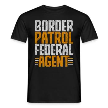 Border Guards Border Guards Customs - Men's T-Shirt - black - Front - AI Model Male 178 light (178cm)