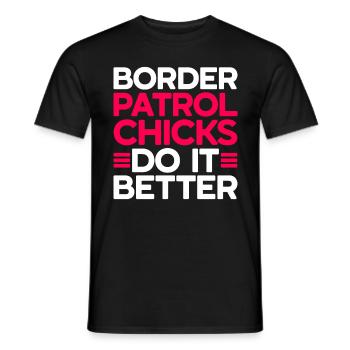 Grenzschutzbeamter Grenzschutz Zoll - Männer T-Shirt - Schwarz - Vorne - AI Model Male 178 light (178cm)