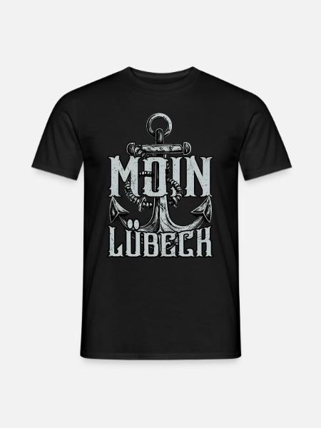 Moin Lübeck - Männer T-Shirt - Schwarz