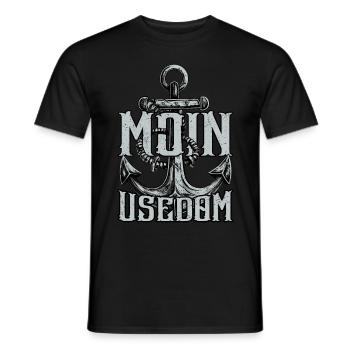 Moin Usedom - Männer T-Shirt - Schwarz - Vorne - AI Model Male 178 light (178cm)