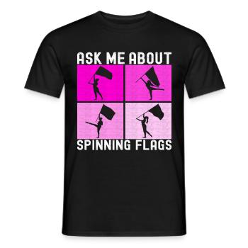 Drapeau agitant la fanfare garde de couleur - T-shirt homme - noir - Devant - AI Model Male 178 light (178cm)