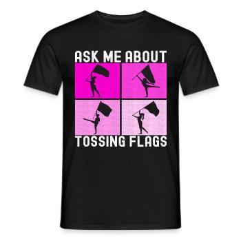 Drapeau agitant la fanfare garde de couleur - T-shirt homme - noir - Devant - AI Model Male 178 light (178cm)