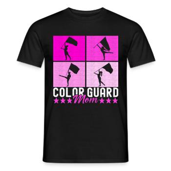 Drapeau agitant la fanfare garde de couleur - T-shirt homme - noir - Devant - AI Model Male 178 light (178cm)