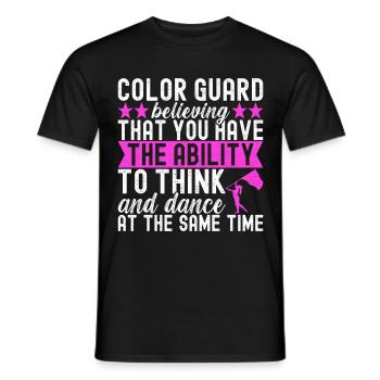 Drapeau agitant la fanfare garde de couleur - T-shirt homme - noir - Devant - AI Model Male 178 light (178cm)