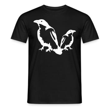 Ravens Crows Crow Raven - Men's T-Shirt - black - Front - AI Model Male 178 light (178cm)