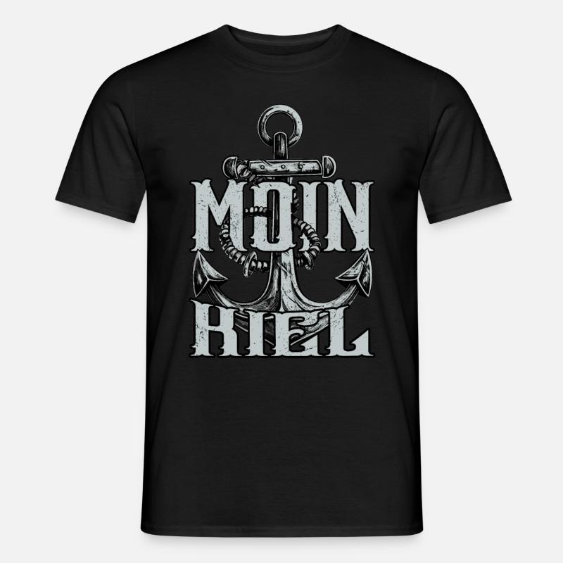 Moin Kiel - Männer T-Shirt - Schwarz