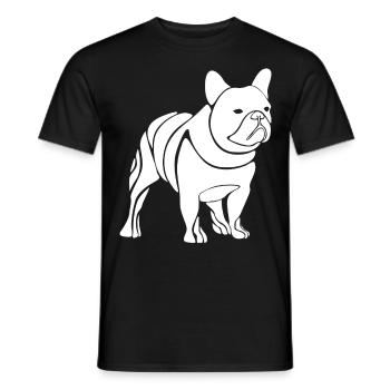 Bouledogue Français French Bulldog - Männer T-Shirt - Schwarz - Vorne - AI Model Male 178 light (178cm)