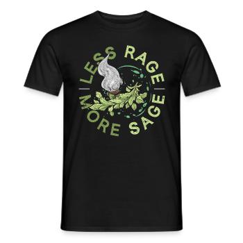 Fumigation d’appartement Moins de rage Plus de sauge - T-shirt homme - noir - Devant - AI Model Male 178 light (178cm)