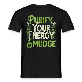 Wohnung Ausräuchern Purify Your Energy Smudge - Männer T-Shirt - Schwarz - Vorne - AI Model Male 178 light (178cm)
