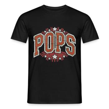 Pops Papa Vatertag - Männer T-Shirt - Schwarz - Vorne - AI Model Male 178 light (178cm)