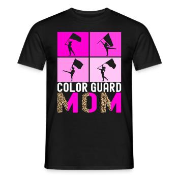 Drapeau agitant la fanfare garde de couleur - T-shirt homme - noir - Devant - AI Model Male 178 light (178cm)