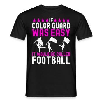 Drapeau agitant la fanfare garde de couleur - T-shirt homme - noir - Devant - AI Model Male 178 light (178cm)