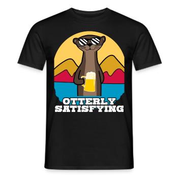 Beer Otters Otter - Männer T-Shirt - Schwarz - Vorne - AI Model Male 178 light (178cm)