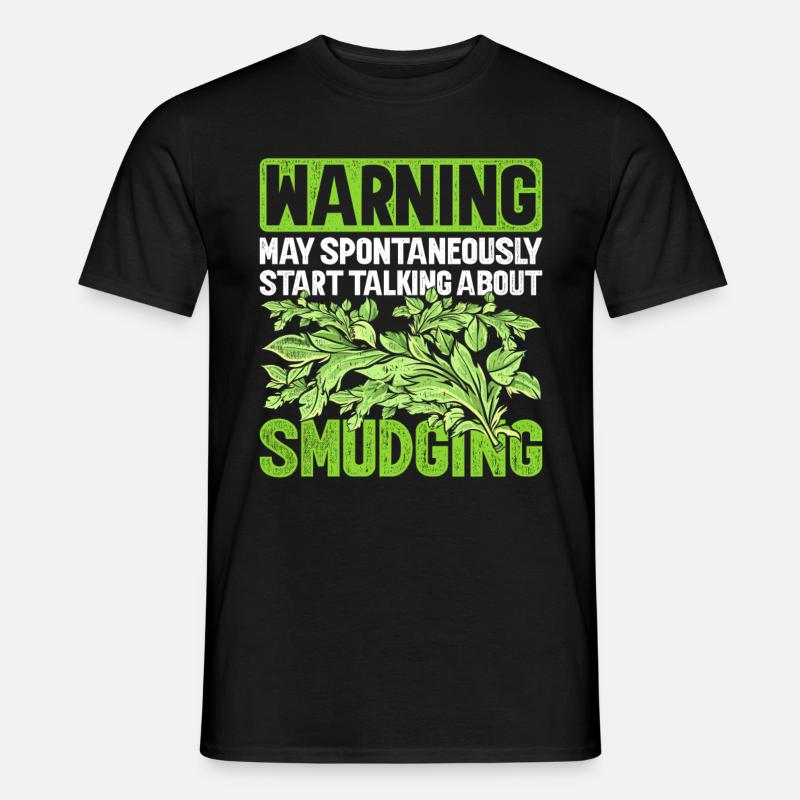 Smudging Wohnung Ausräuchern - Männer T-Shirt - Schwarz