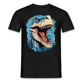 T-Rex Dinosaur Dino Tyrannosaurus Rex Vintage - Men's T-Shirt - black - Front - AI Model Male 178 light (178cm)