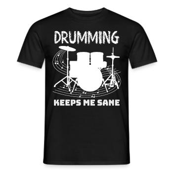 Drummer Drum Drumset Drumsticks Drums - T-shirt homme - noir - Devant - AI Model Male 178 light (178cm)