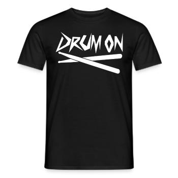 Batterie Drum Set Drum Drummer - T-shirt homme - noir - Devant - AI Model Male 178 light (178cm)