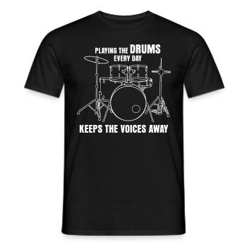 Drummer Drumset Drumsticks Drum Drums - T-shirt homme - noir - Devant - AI Model Male 178 light (178cm)