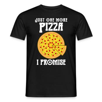 Pizza Pizzaria Pizzas - Men's T-Shirt - black - Front - AI Model Male 178 light (178cm)