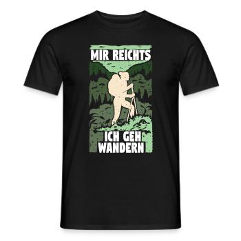Mir Reichts ich geh Wandern Rucksack Wanderweg - Männer T-Shirt - Schwarz - Vorne - AI Model Male 178 light (178cm)