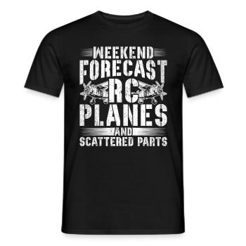 Maquette d’avion - T-shirt homme - noir - Devant - AI Model Male 178 light (178cm)