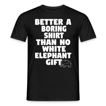 White Elephant Gift Office Christmas Coworkers - Männer T-Shirt - Schwarz - Vorne - AI Model Male 178 light (178cm)