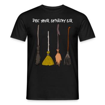 Witch's Broom Halloween Witch Witchcraft - Men's T-Shirt - black - Front - AI Model Male 178 light (178cm)