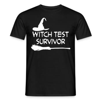Witchcraft Witch Test Witch's Broom - Men's T-Shirt - black - Front - AI Model Male 178 light (178cm)