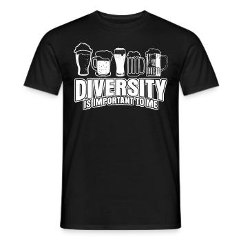 Craft beer Diversity brewing Hops Malt - Männer T-Shirt - Schwarz - Vorne - AI Model Male 178 light (178cm)
