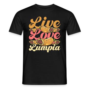 Live Love Lumpia - Männer T-Shirt - Schwarz - Vorne - AI Model Male 178 light (178cm)