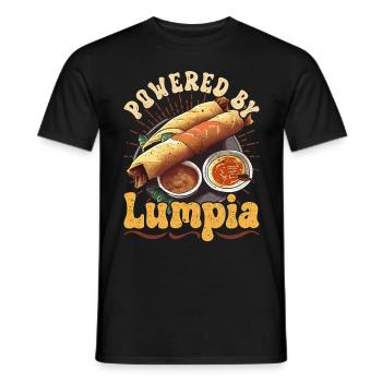 Powered By Lumpia - Männer T-Shirt - Schwarz - Vorne - AI Model Male 178 light (178cm)