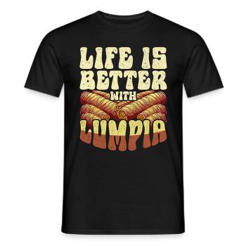 Lumpia Life Is Better With Lumpia - Männer T-Shirt - Schwarz - Vorne - AI Model Male 178 light (178cm)