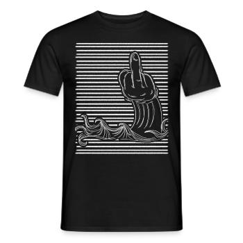 Middle Finger Wave Misanthrope - Männer T-Shirt - Schwarz - Vorne - AI Model Male 178 light (178cm)