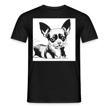Lustiger Chihuahua mit Sonnenbrille Chihuahuas - Männer T-Shirt - Schwarz - Vorne - AI Model Male 178 light (178cm)