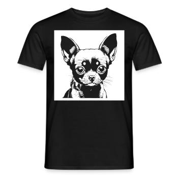 Lustiger Chihuahua mit Sonnenbrille Chihuahuas - Männer T-Shirt - Schwarz - Vorne - AI Model Male 178 light (178cm)