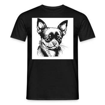 Chihuahua drôle portant des lunettes de soleil Chihuahuas - T-shirt homme - noir - Devant - AI Model Male 178 light (178cm)