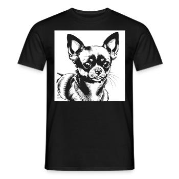 Funny Chihuahua wearing Sunglasses Chihuahuas - Men's T-Shirt - black - Front - AI Model Male 178 light (178cm)